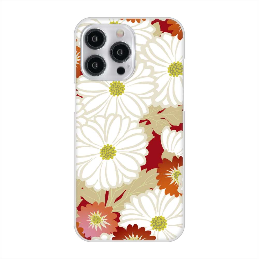 iPhone15 Pro Max 高画質仕上げ 背面印刷 ハードケース和花柄