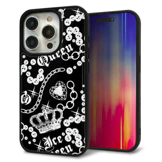 iPhone15 Pro 強化ガラス&TPUスマホケース ガラプリ【187 ゴージャス クラウン】