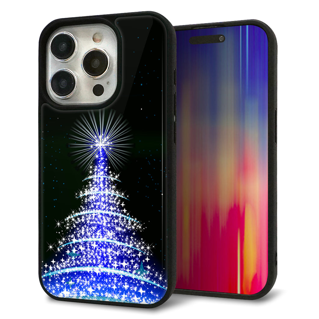 iPhone15 Pro 強化ガラス&TPUスマホケース ガラプリ【589 ブルーライトツリー】