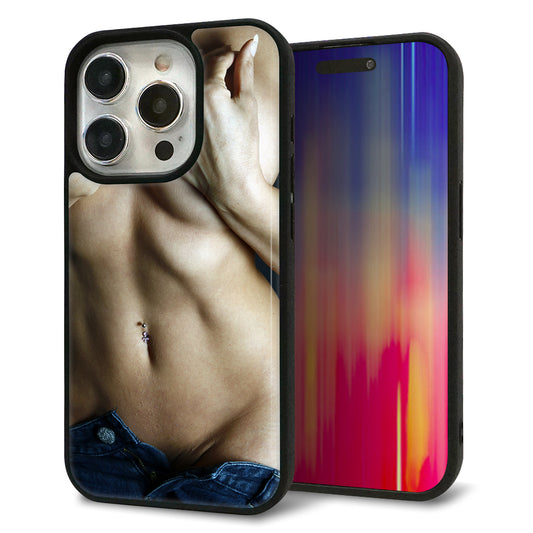 iPhone15 Pro 強化ガラス&TPUスマホケース ガラプリ【602 ボディライン】