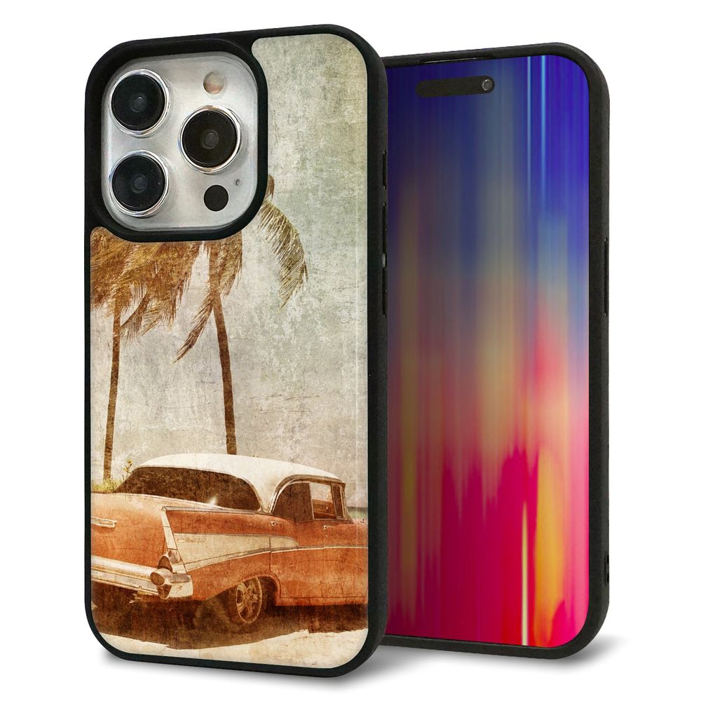 iPhone 15 Pro 強化ガラス&TPUスマホケース ガラプリ【620 憧れの時-CAR】