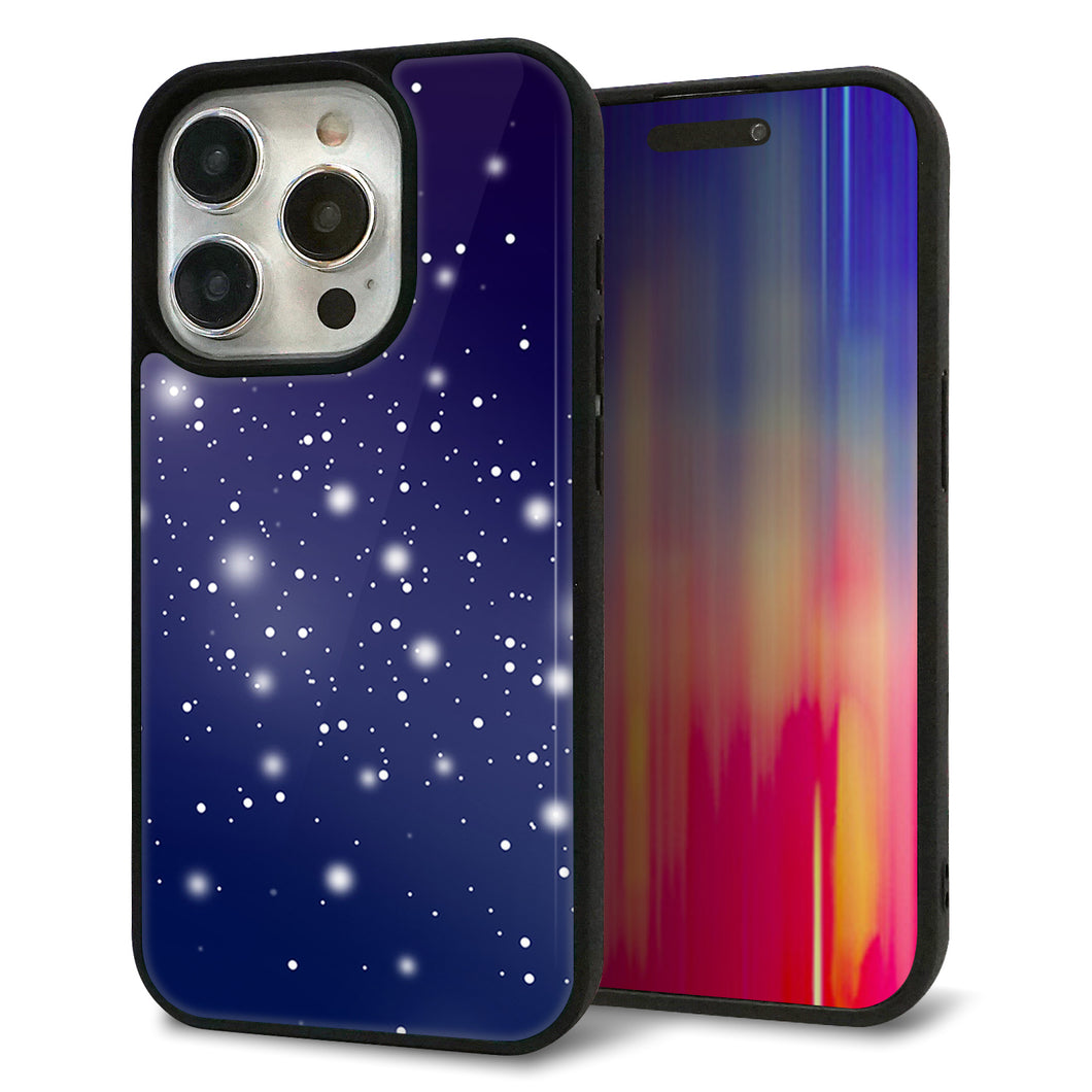 iPhone15 Pro 強化ガラス&TPUスマホケース ガラプリ【1271 天空の川】