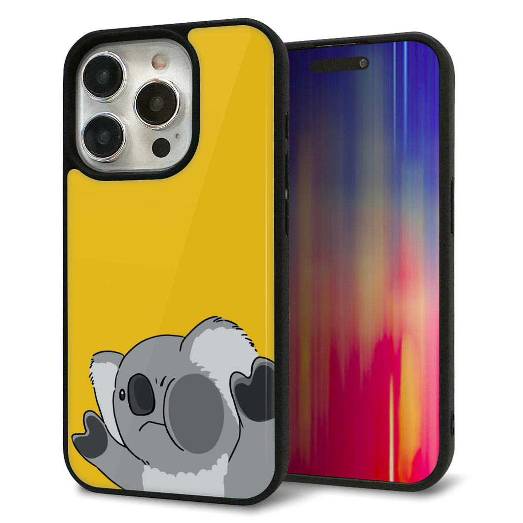 iPhone15 Pro 強化ガラス&TPUスマホケース ガラプリ【HA301 むぎゅっとコアラ】