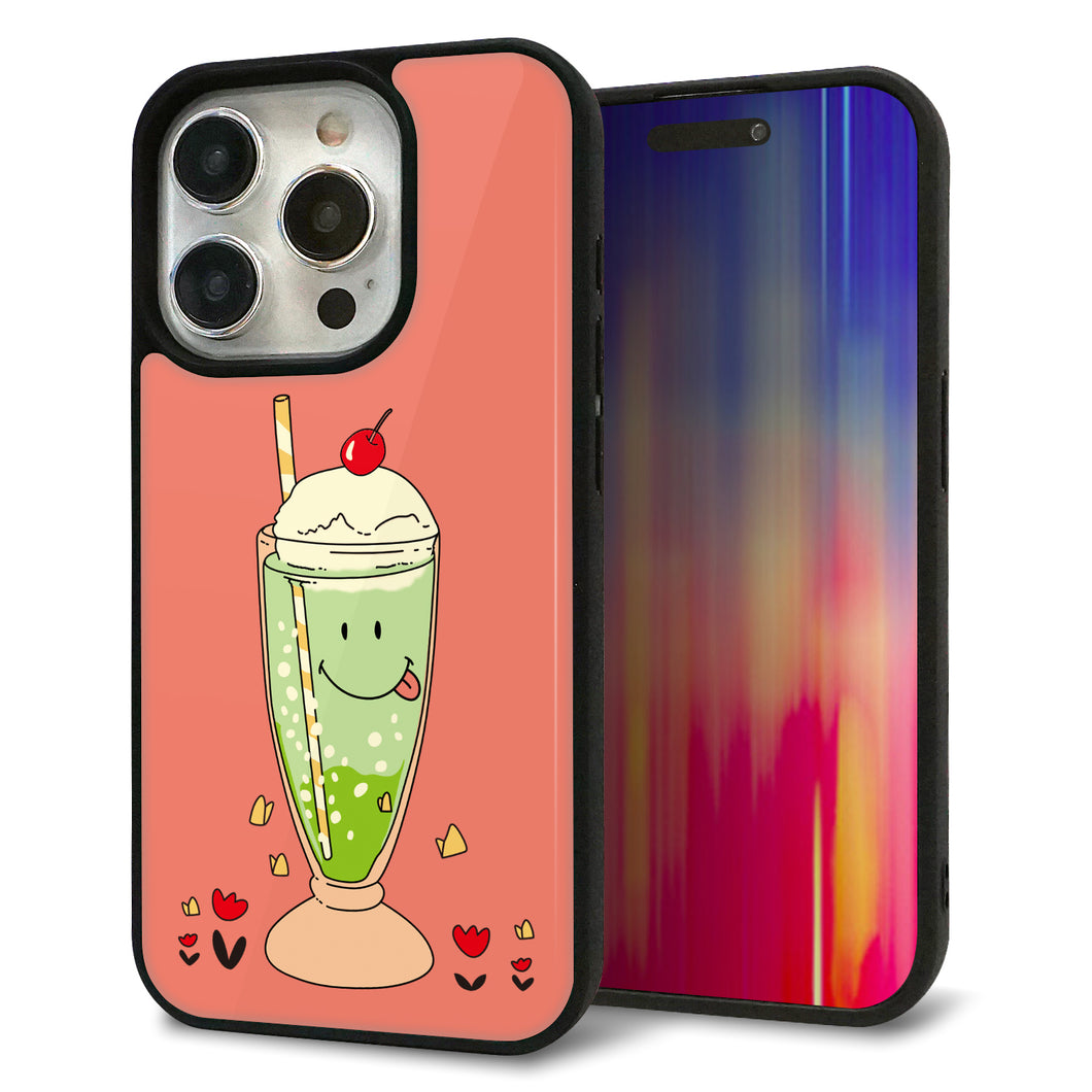 iPhone15 Pro 強化ガラス&TPUスマホケース ガラプリ【MA900 クリームソーダ】