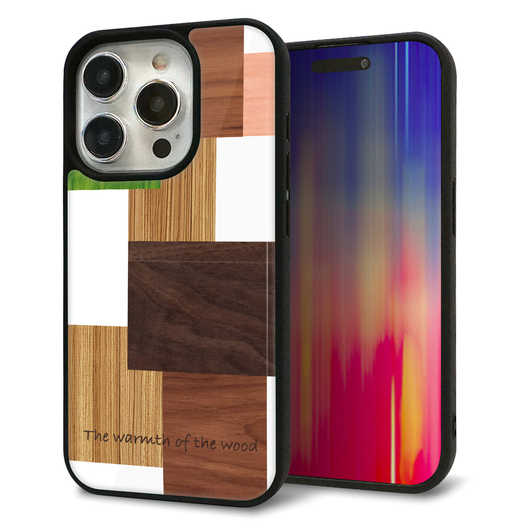 iPhone15 Pro 強化ガラス&TPUスマホケース ガラプリ【MA928 寄木細工 ランダム】