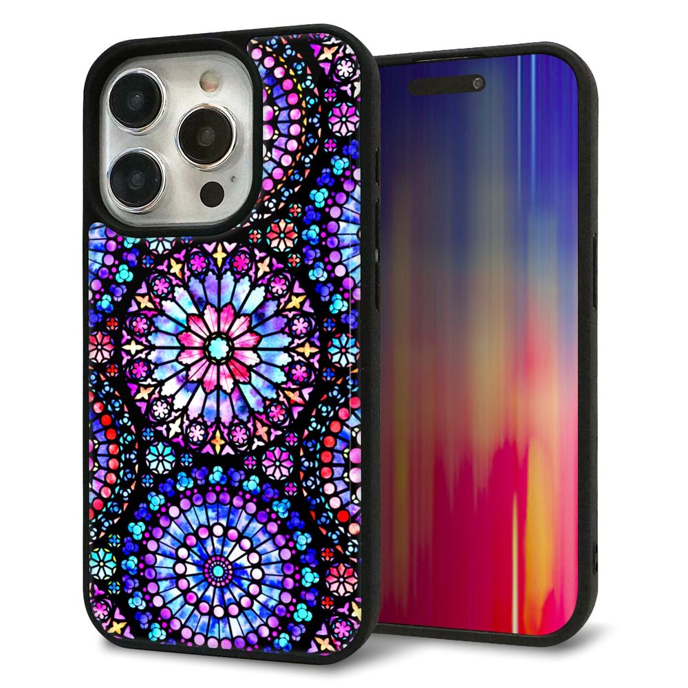 iPhone 15 Pro 強化ガラス&TPUスマホケース ガラプリ【MA953 パターン柄 A】