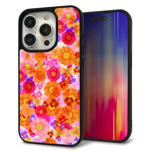 iPhone15 Pro 強化ガラス&TPUスマホケース ガラプリ【SC869 リバティプリント フルールドパルファン(ピンク)】