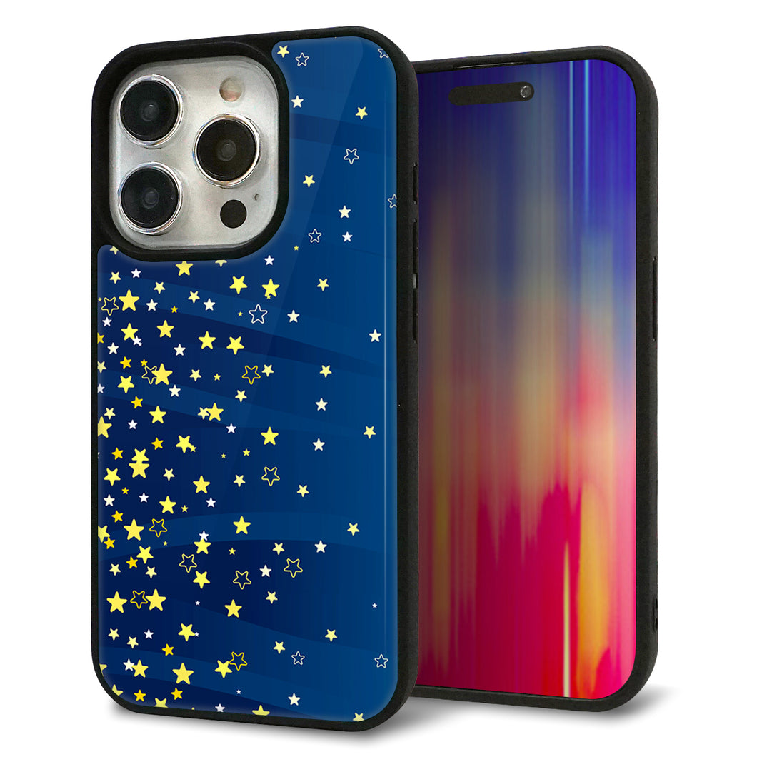 iPhone15 Pro 強化ガラス&TPUスマホケース ガラプリ【VA842 満天の星空】