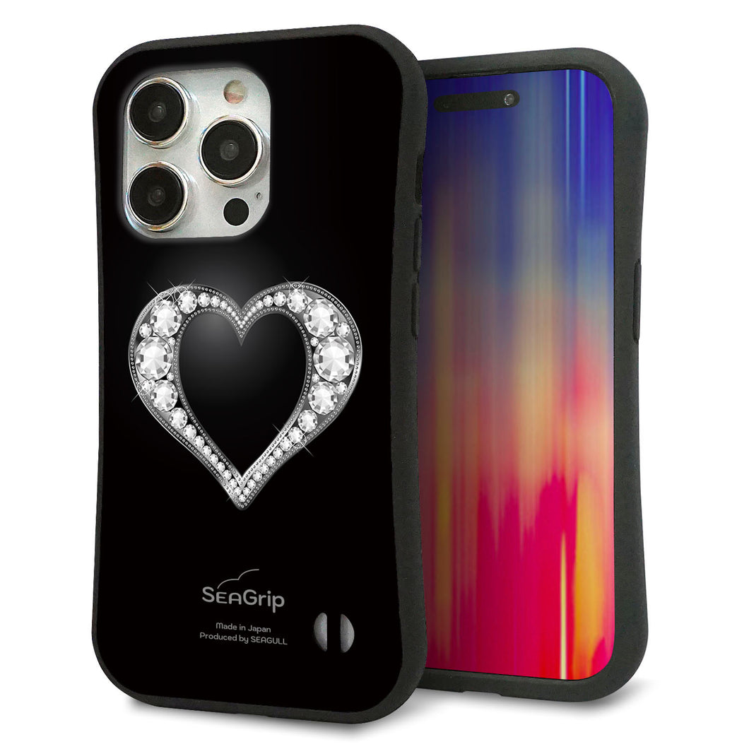 iPhone15 Pro スマホケース 「SEA Grip」 グリップケース Sライン 【041 ゴージャスハート】 UV印刷