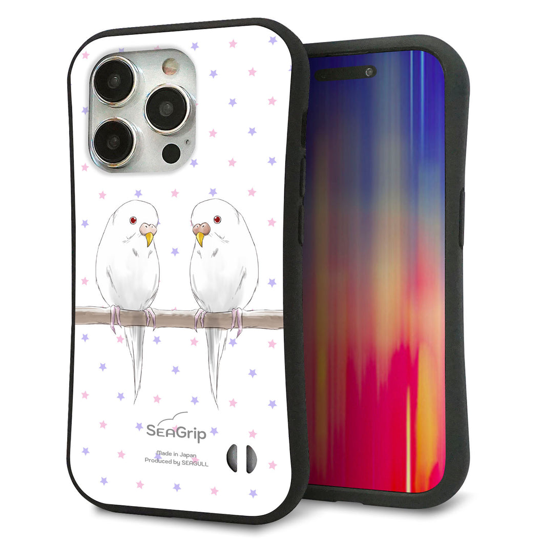 iPhone15 Pro スマホケース 「SEA Grip」 グリップケース Sライン 【HA273 インコイノ スター】 UV印刷