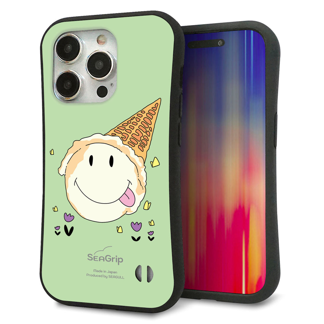 iPhone15 Pro スマホケース 「SEA Grip」 グリップケース Sライン 【MA902 アイスクリーム】 UV印刷