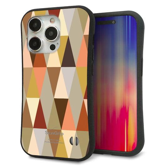 iPhone15 Pro スマホケース 「SEA Grip」 グリップケース Sライン 【MG802 マルチブラウン】 UV印刷