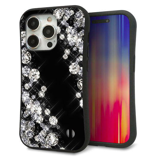 iPhone15 Pro スマホケース 「SEA Grip」 グリップケース Sライン 【VA871 ダイヤモンドフレーム】 UV印刷