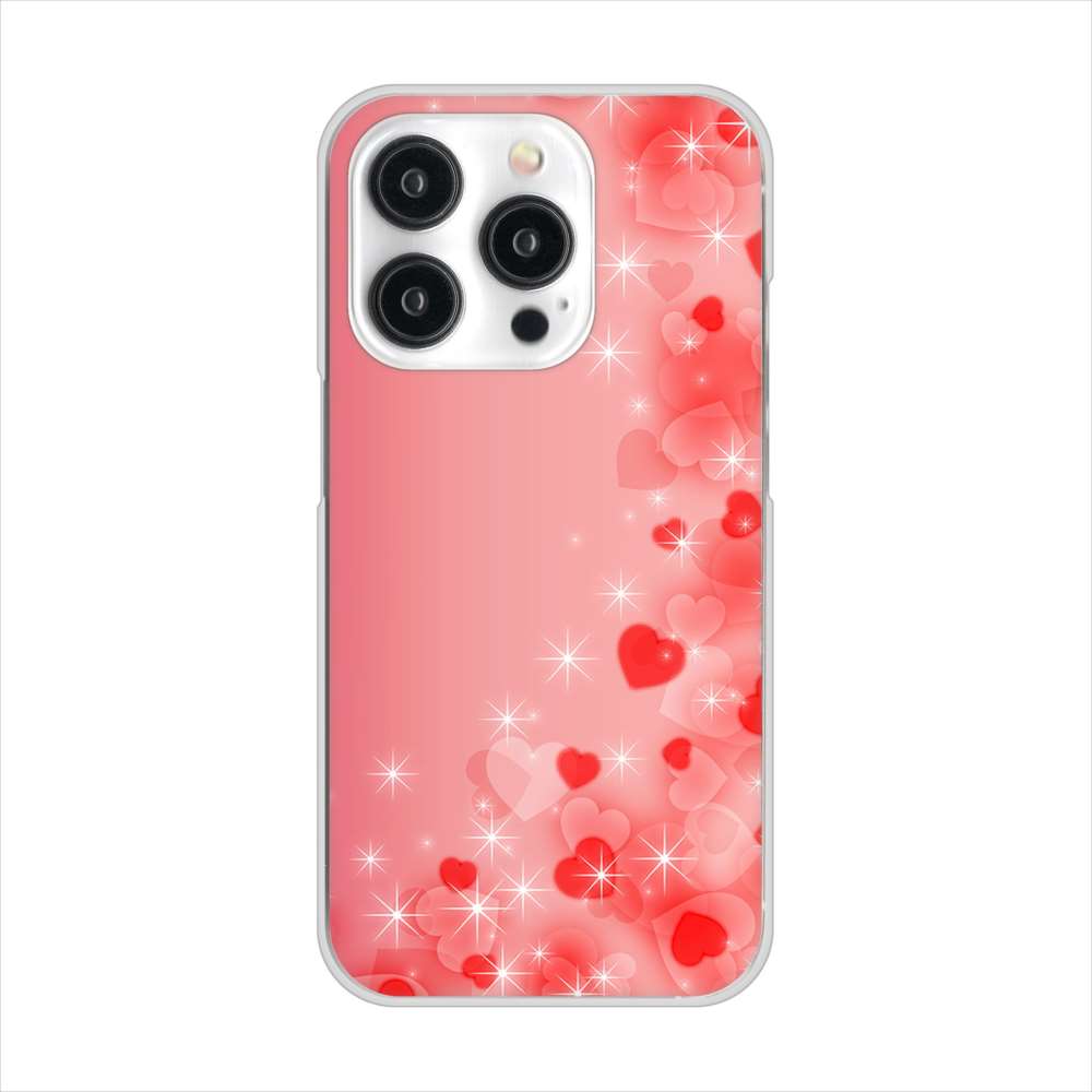 iPhone15 Pro 高画質仕上げ 背面印刷 ハードケース 【003 ハート色の夢】