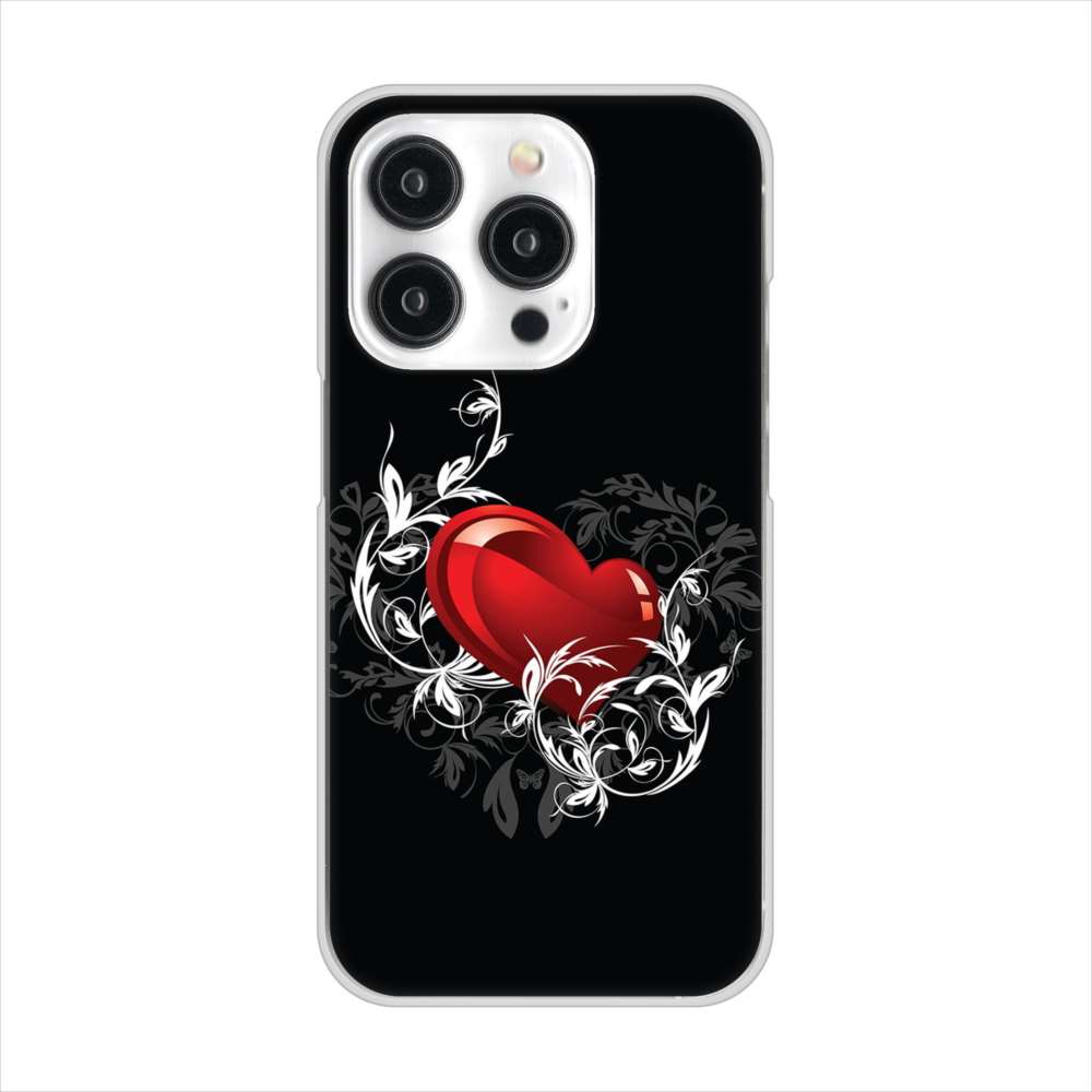 iPhone15 Pro 高画質仕上げ 背面印刷 ハードケースきらめきハート