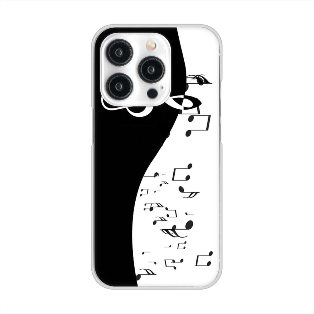 iPhone15 Pro 高画質仕上げ 背面印刷 ハードケース音符
