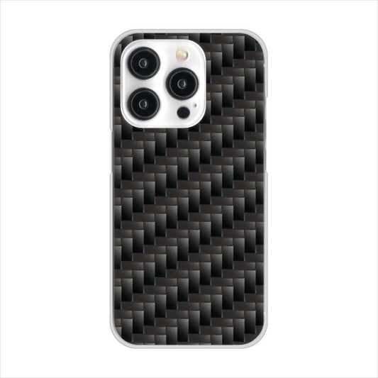 iPhone15 Pro 高画質仕上げ 背面印刷 ハードケース 【461 カーボン】