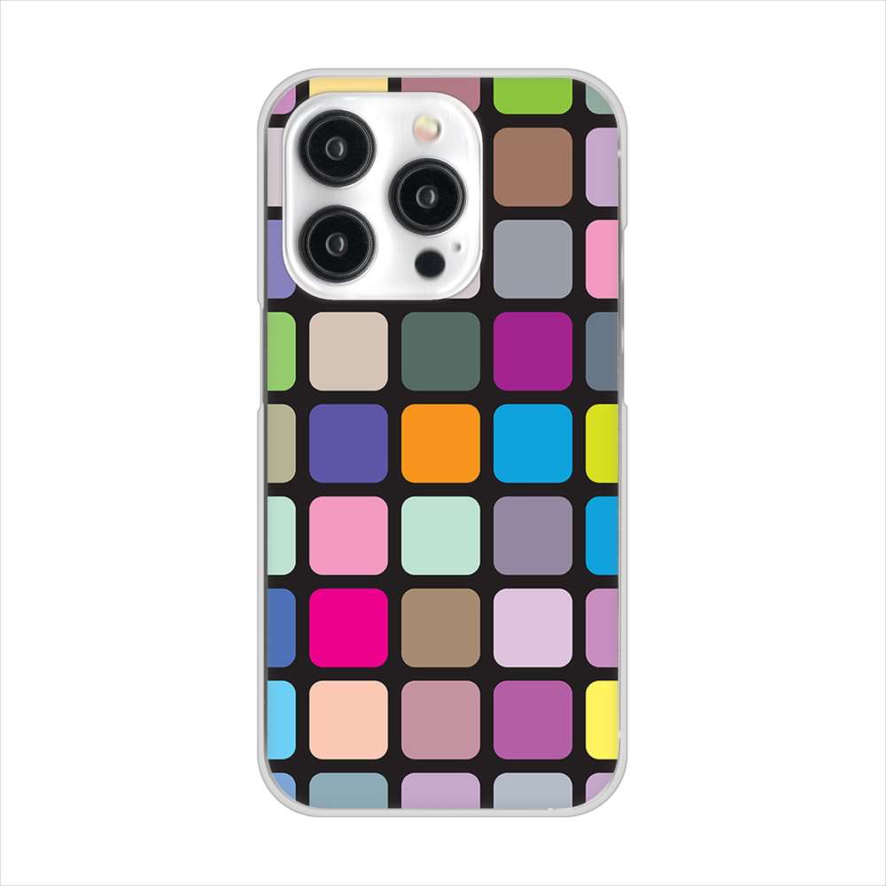 iPhone15 Pro 高画質仕上げ 背面印刷 ハードケース 【509 カラースクエア】