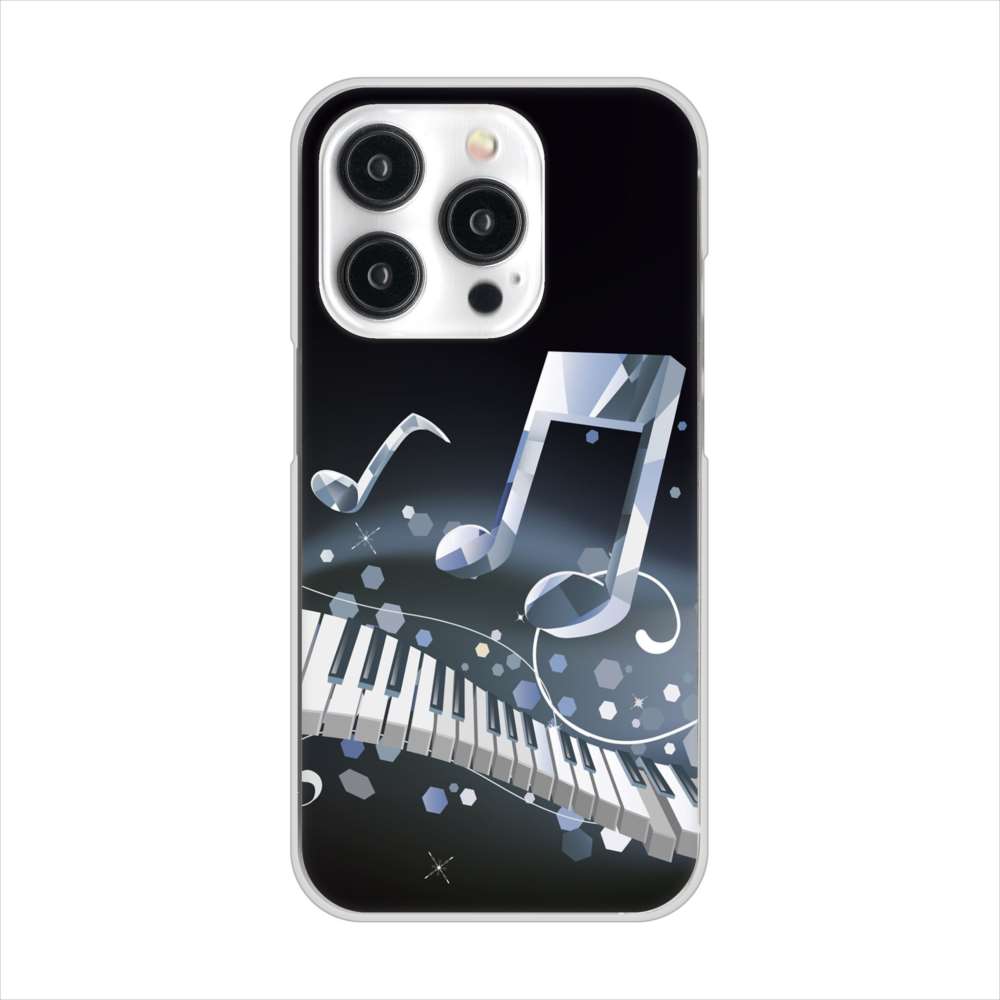iPhone15 Pro 高画質仕上げ 背面印刷 ハードケース音符
