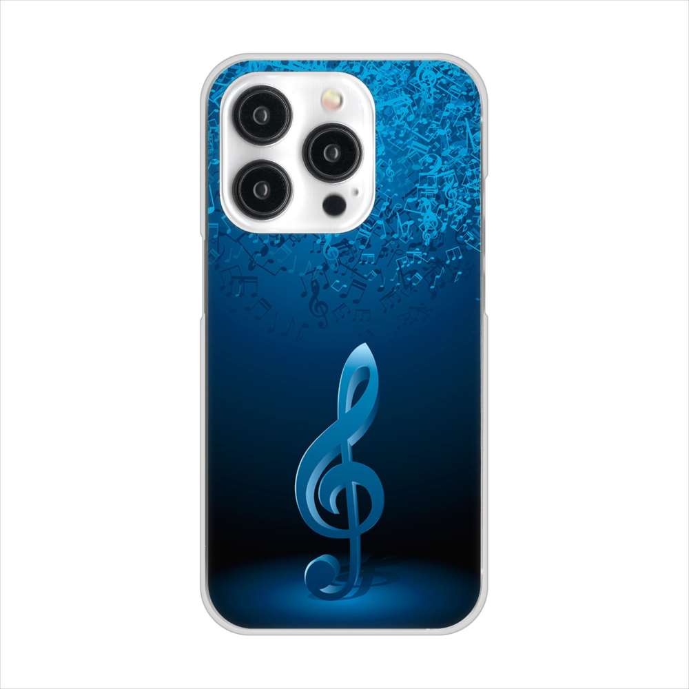 iPhone15 Pro 高画質仕上げ 背面印刷 ハードケース音符
