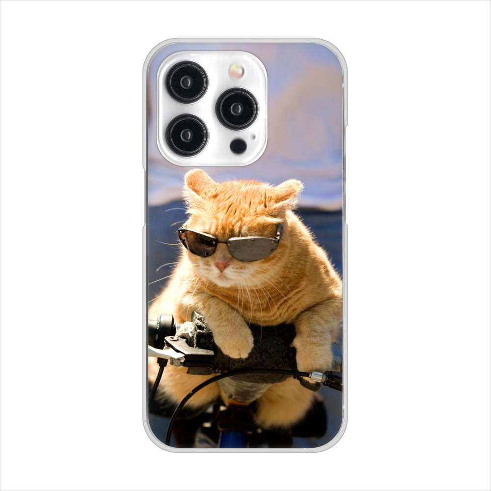 iPhone15 Pro 高画質仕上げ 背面印刷 ハードケース 【595 にゃんとサイクル】