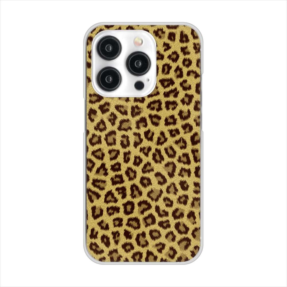 iPhone15 Pro 高画質仕上げ 背面印刷 ハードケースヒョウ柄ベーシックS