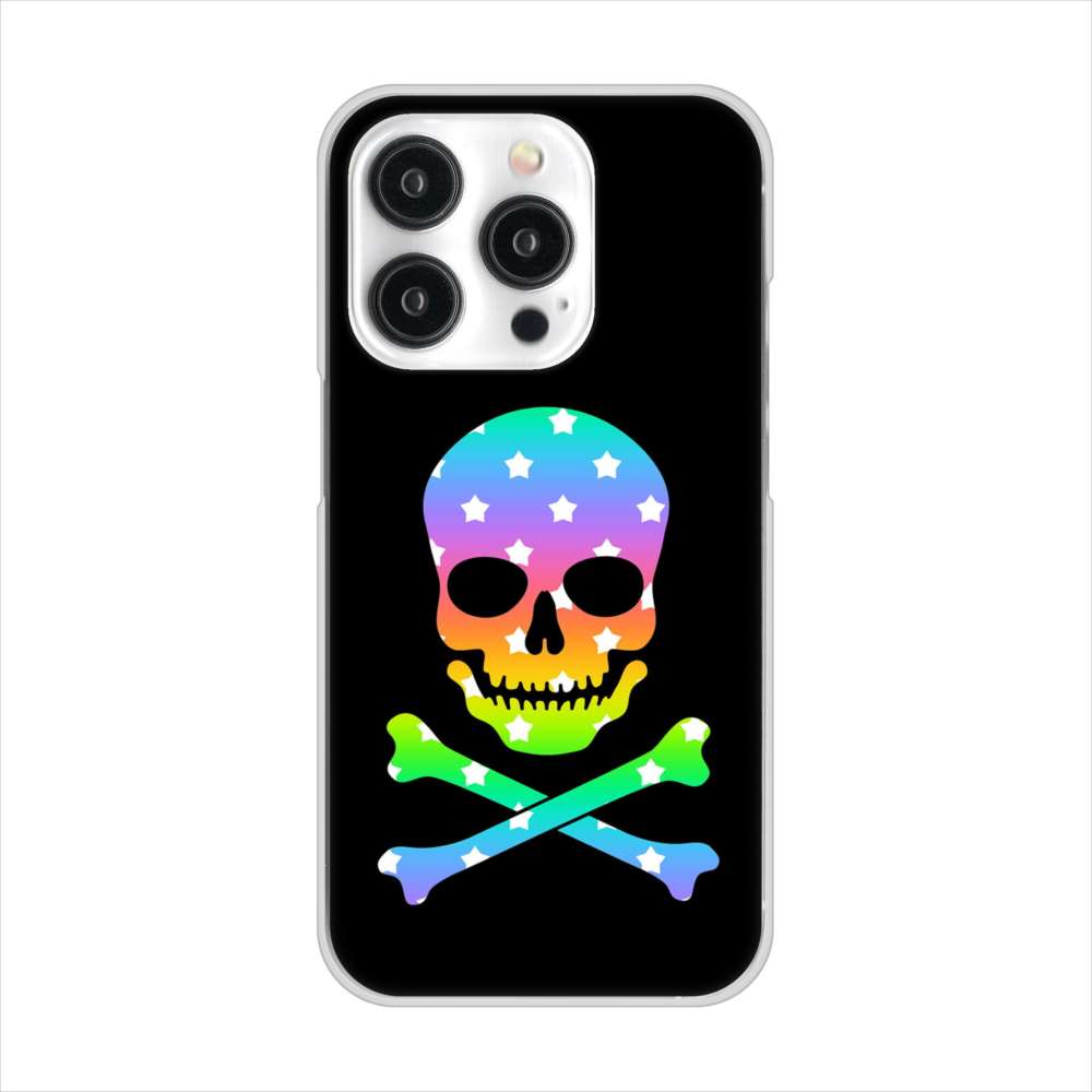 iPhone15 Pro 高画質仕上げ 背面印刷 ハードケースドクロフレーム