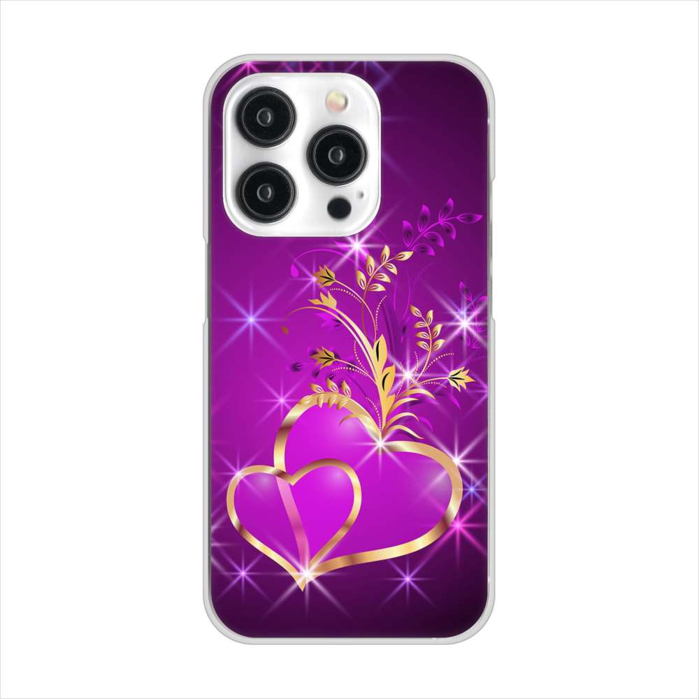 iPhone15 Pro 高画質仕上げ 背面印刷 ハードケースきらめきハート