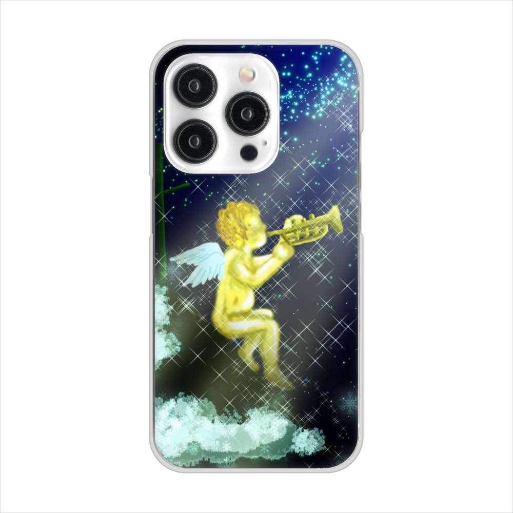 iPhone15 Pro 高画質仕上げ 背面印刷 ハードケース 【1248 天使の演奏】
