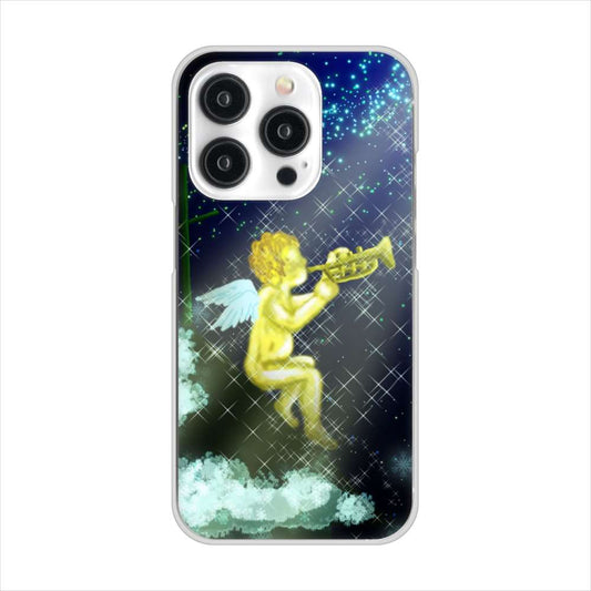 iPhone15 Pro 高画質仕上げ 背面印刷 ハードケース 【1248 天使の演奏】