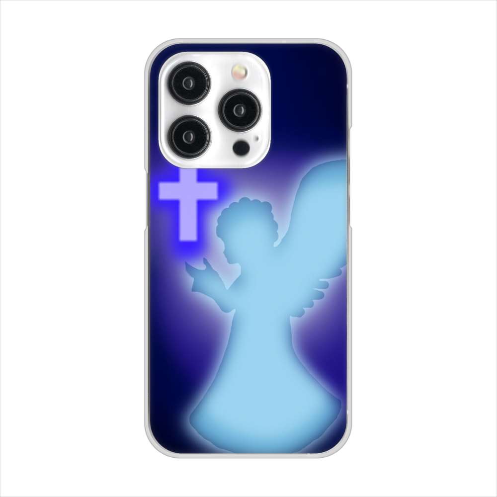 iPhone15 Pro 高画質仕上げ 背面印刷 ハードケース 【1249 祈りを捧げる天使】