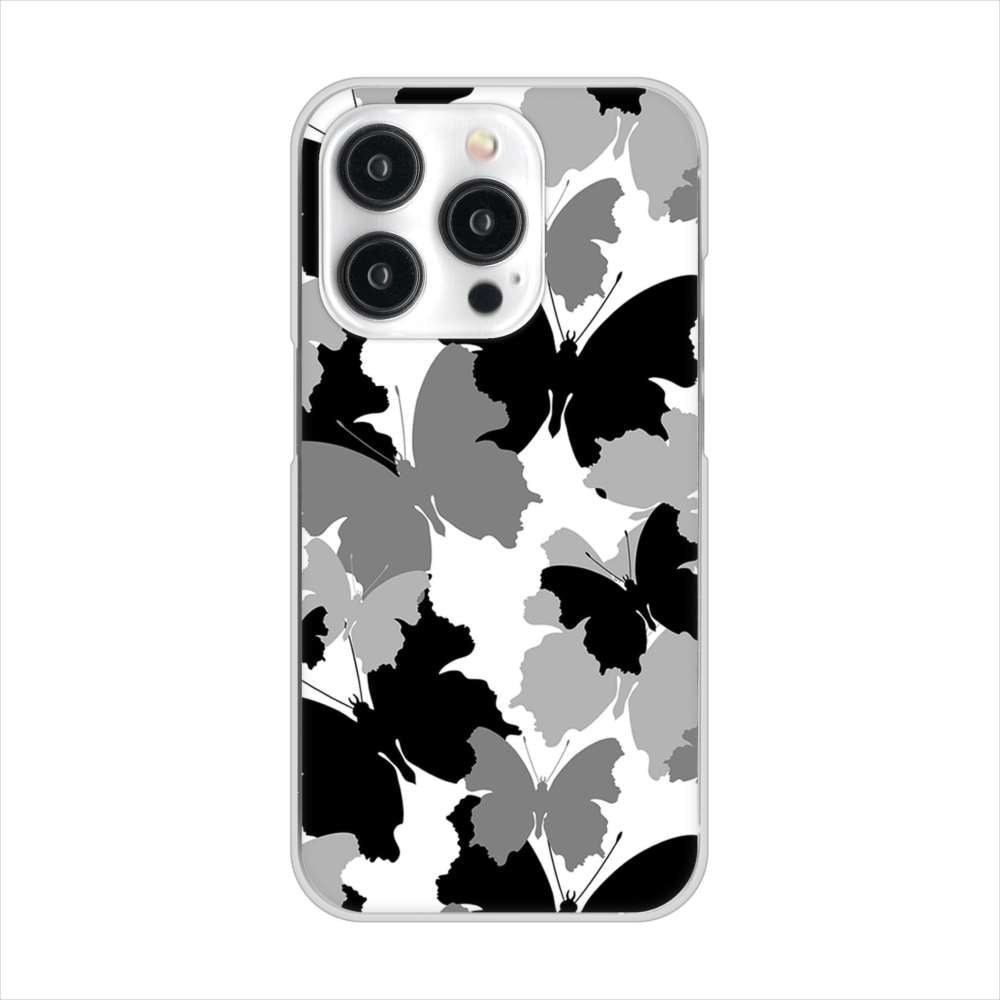 iPhone15 Pro 高画質仕上げ 背面印刷 ハードケース 【1336 夜の蝶】