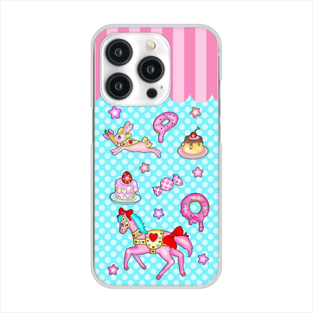iPhone15 Pro 高画質仕上げ 背面印刷 ハードケースむかいあぐる メリーゴーランド