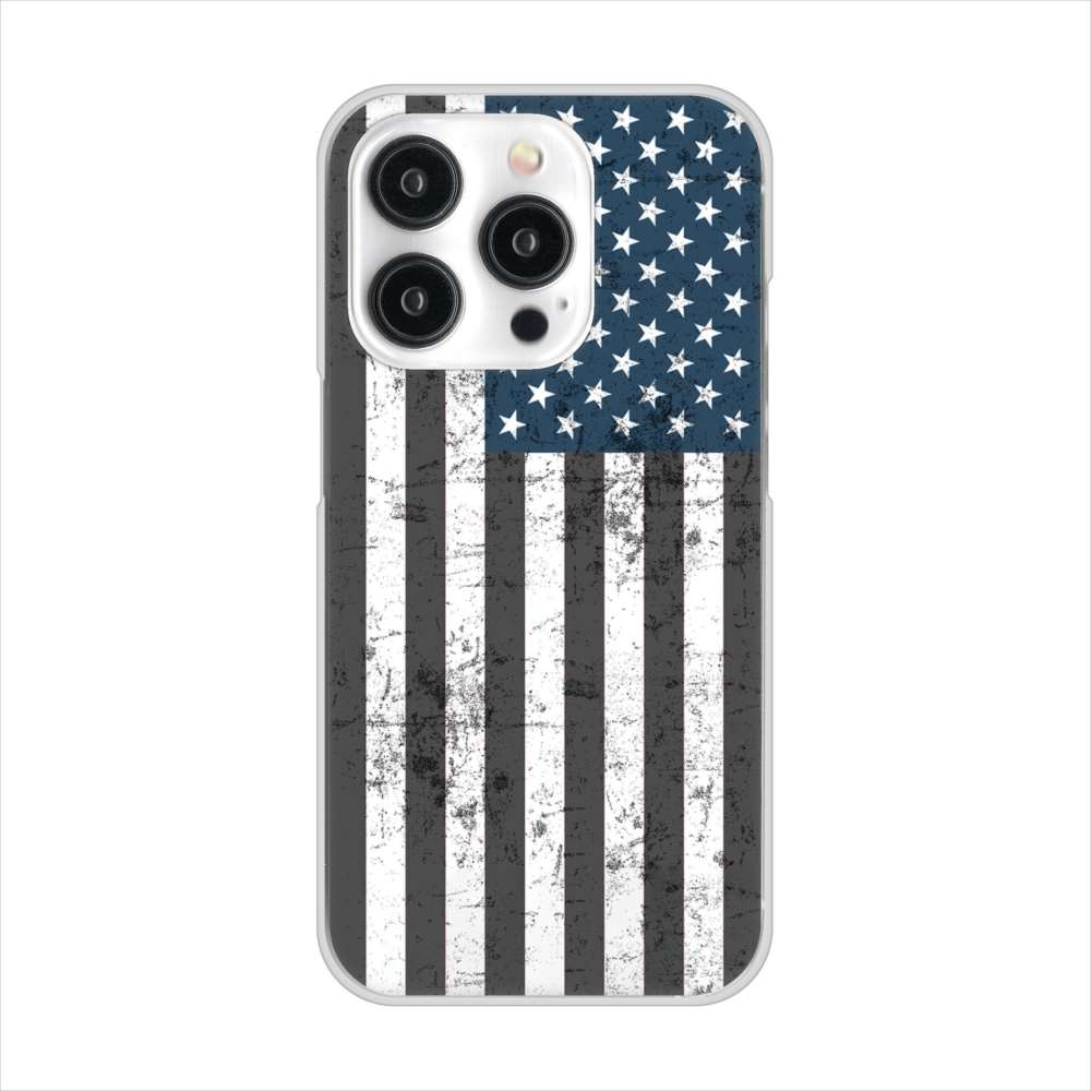 iPhone15 Pro 高画質仕上げ 背面印刷 ハードケース 【EK864 アメリカンフラッグビンテージ】
