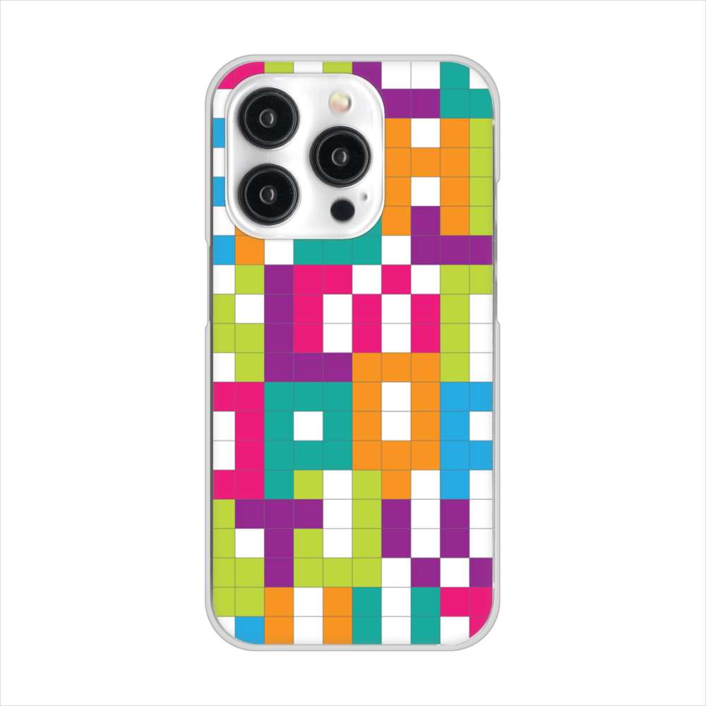 iPhone15 Pro 高画質仕上げ 背面印刷 ハードケース 【IB916 ブロックアルファベット】