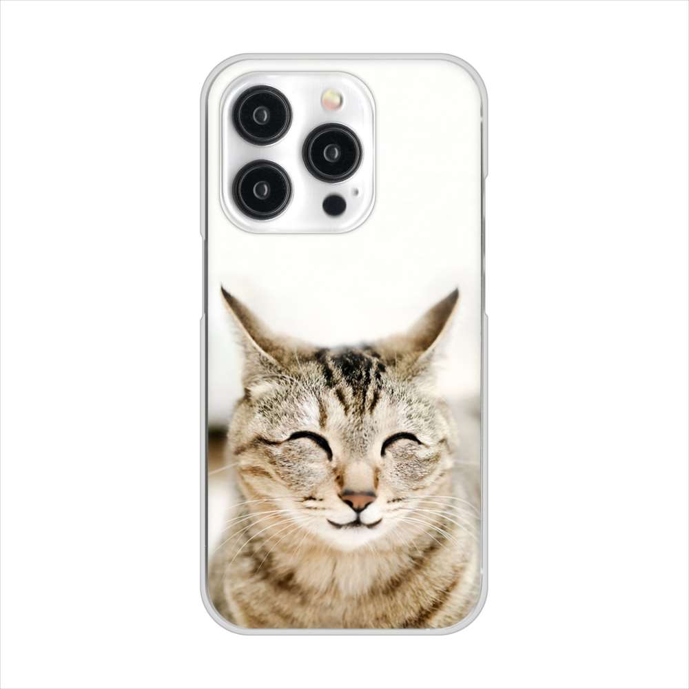 iPhone15 Pro 高画質仕上げ 背面印刷 ハードケース 【VA801 笑福ねこ】