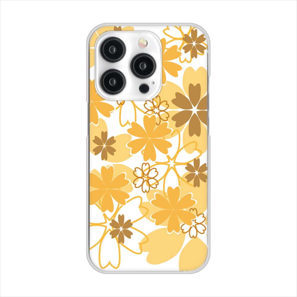 iPhone15 Pro 高画質仕上げ 背面印刷 ハードケース重なり合う花