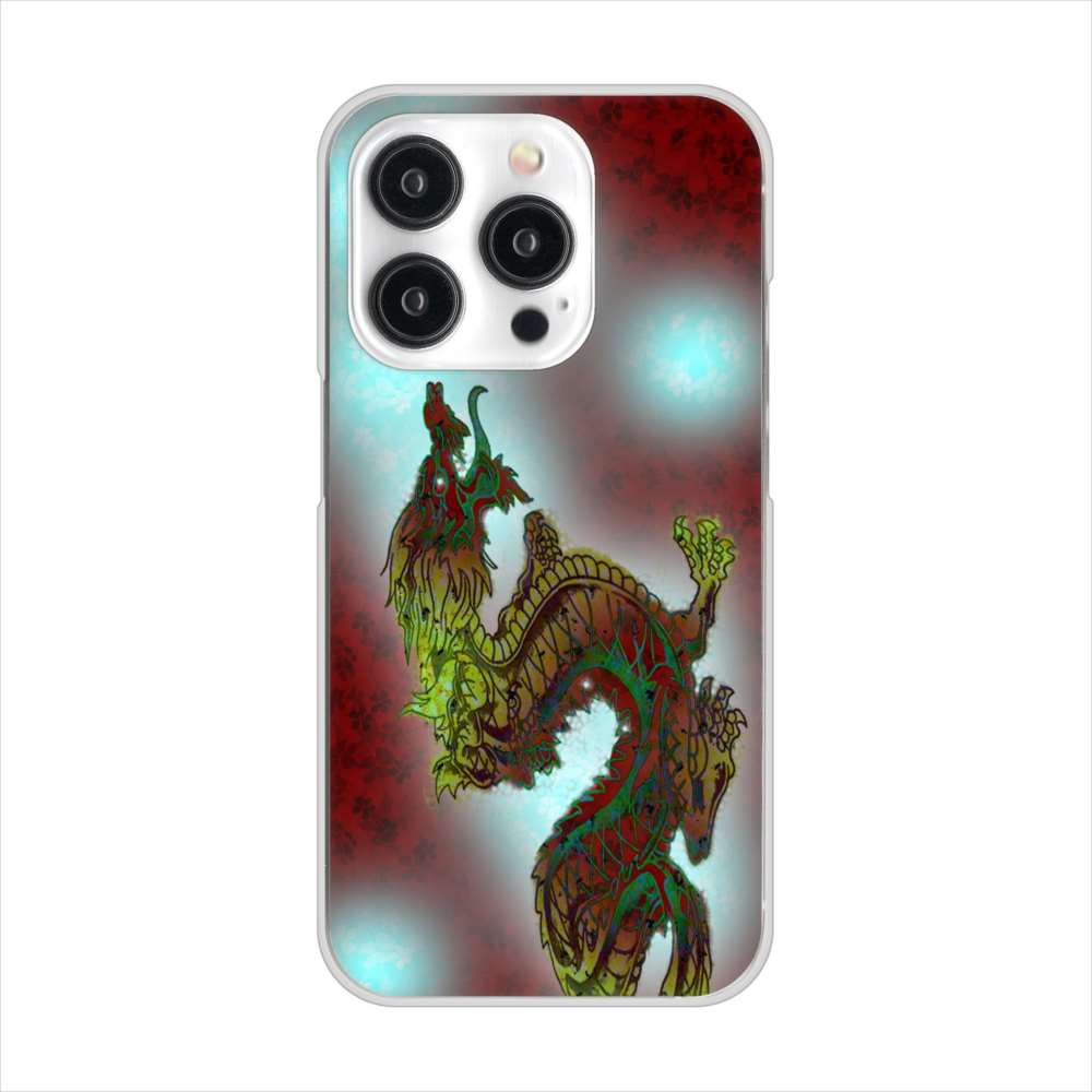 iPhone15 Pro 高画質仕上げ 背面印刷 ハードケース赤竜