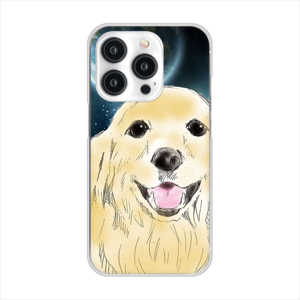 iPhone15 Pro 高画質仕上げ 背面印刷 ハードケースゴールデンレトリバー