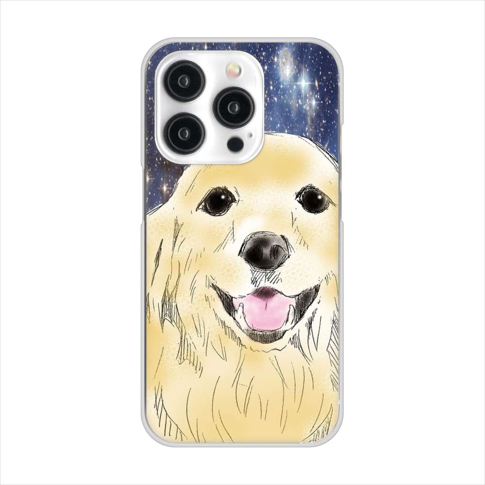 iPhone15 Pro 高画質仕上げ 背面印刷 ハードケースゴールデンレトリバー