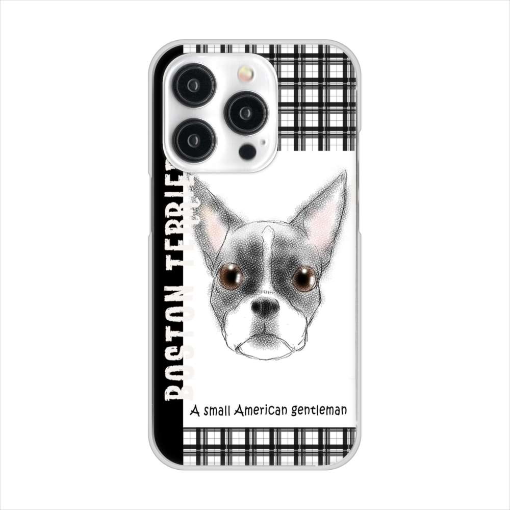 iPhone15 Pro 高画質仕上げ 背面印刷 ハードケースボストンテリア