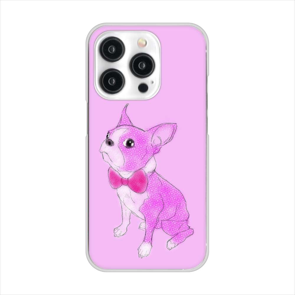 iPhone15 Pro 高画質仕上げ 背面印刷 ハードケースボストンテリア