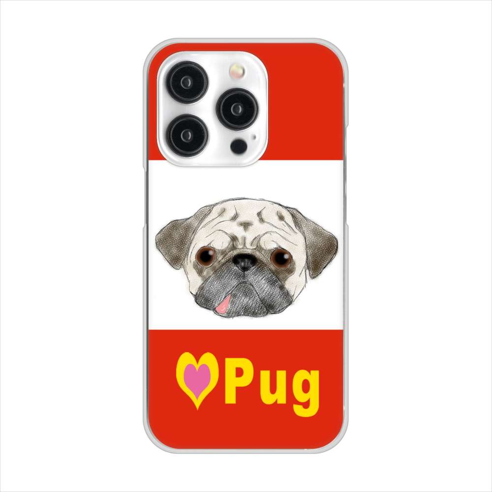 iPhone15 Pro 高画質仕上げ 背面印刷 ハードケースパグ