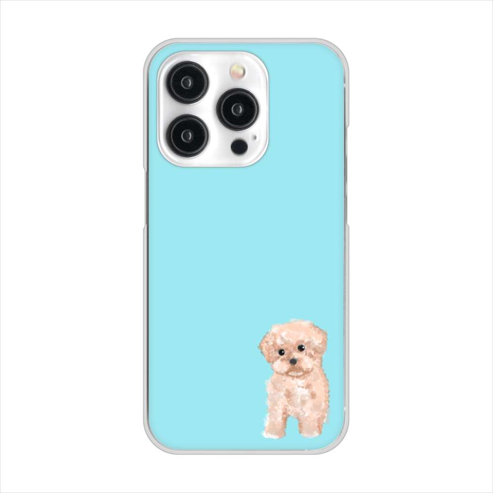 iPhone15 Pro 高画質仕上げ 背面印刷 ハードケーストイプードルアプリコット
