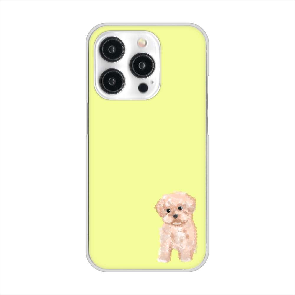 iPhone15 Pro 高画質仕上げ 背面印刷 ハードケーストイプードルアプリコット