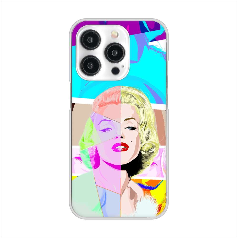 iPhone15 Pro 高画質仕上げ 背面印刷 ハードケースマリリンモンローデザイン