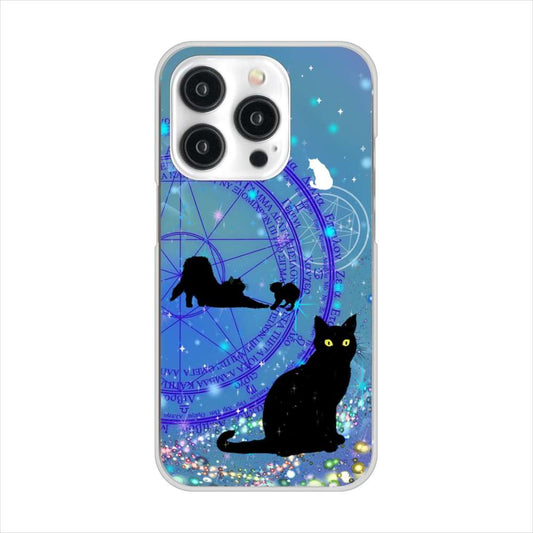 iPhone15 Pro 高画質仕上げ 背面印刷 ハードケース魔法陣猫