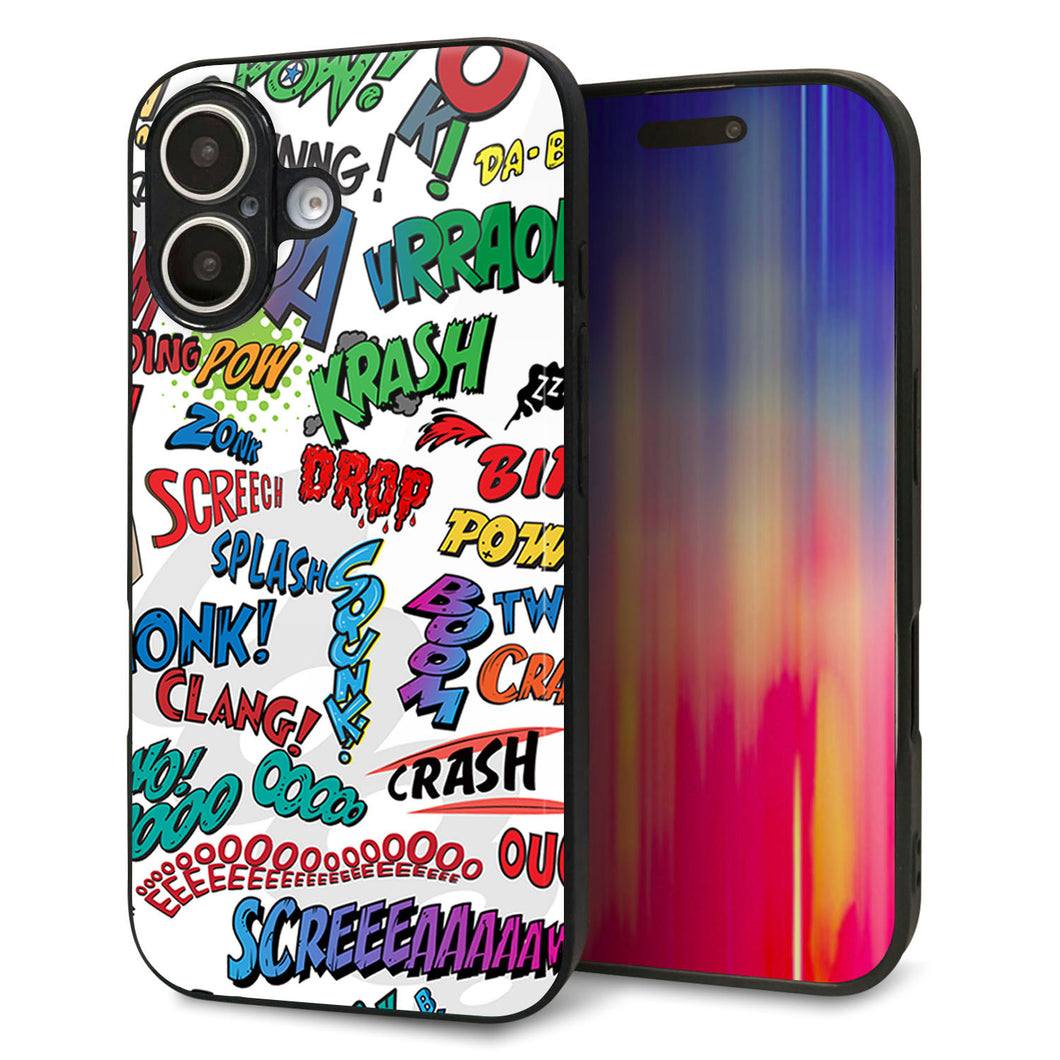 iPhone16 強化ガラス&TPUスマホケース ガラプリ【271 アメリカン キャッチコピー】