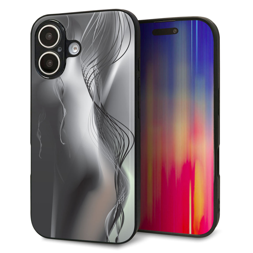 iPhone16 強化ガラス&TPUスマホケース ガラプリ【566 ボディウォール】