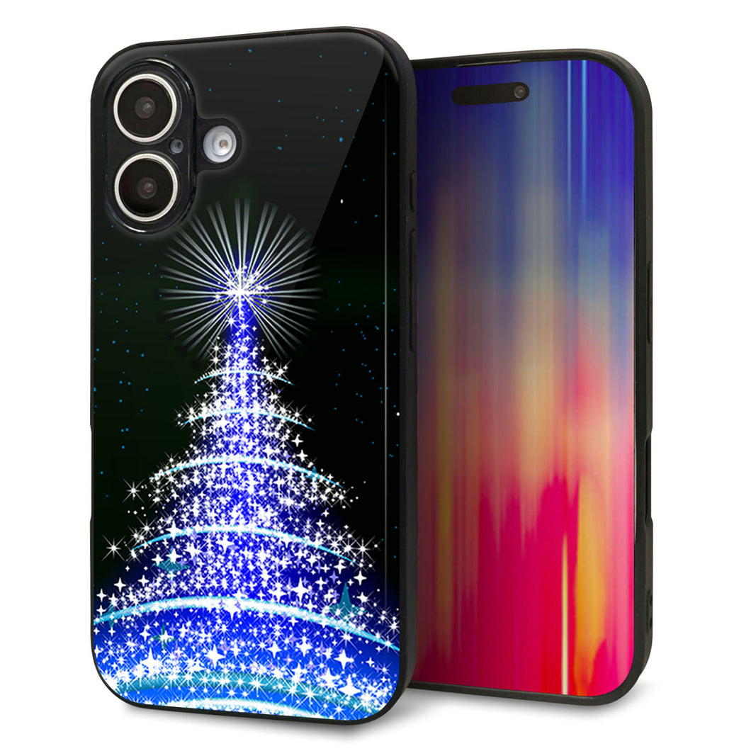 iPhone16 強化ガラス&TPUスマホケース ガラプリ【589 ブルーライトツリー】
